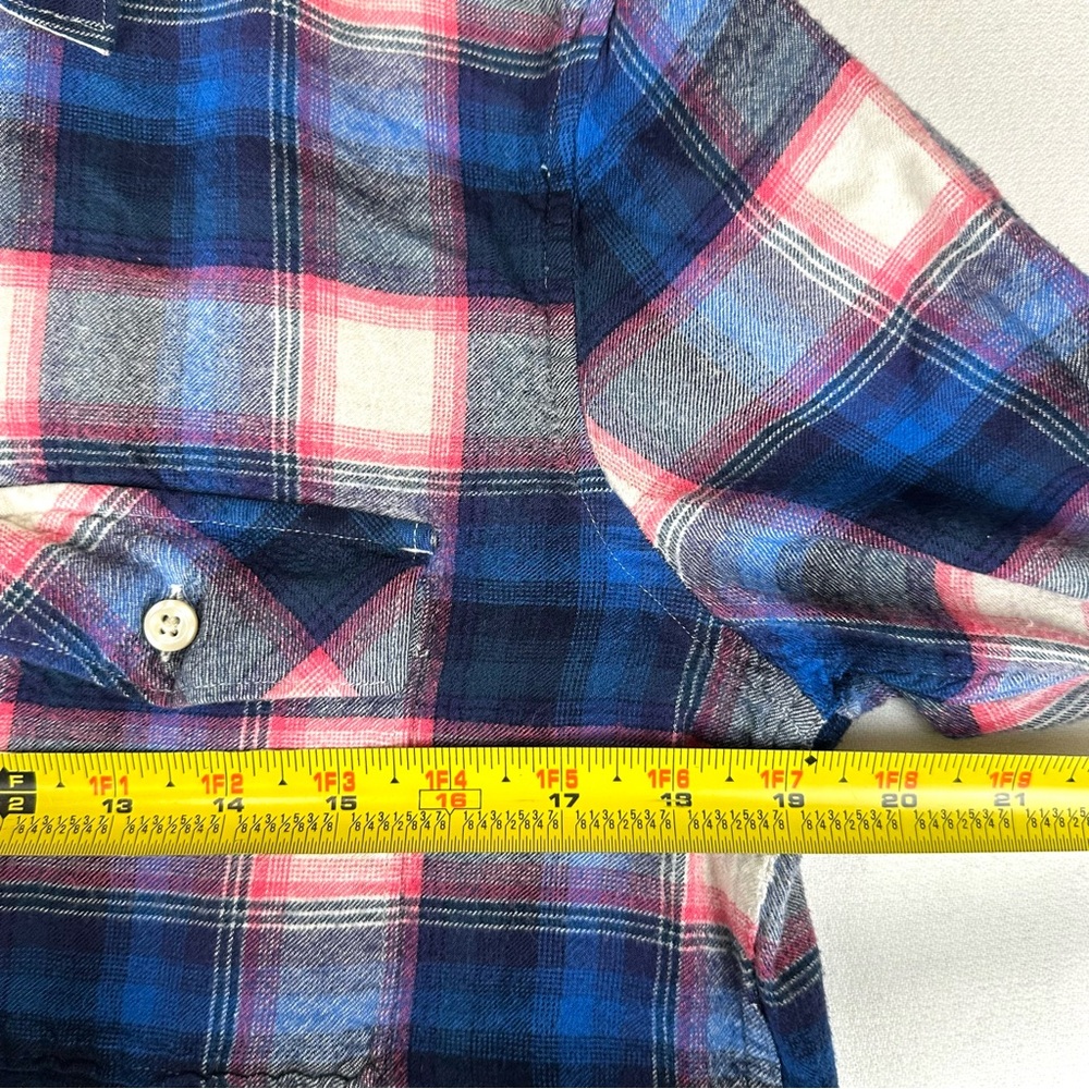 Gap x Pendleton Plaid Boyfriend 2 Pocket Flannel Button Down Shirt Soft - Picture 7 of 9